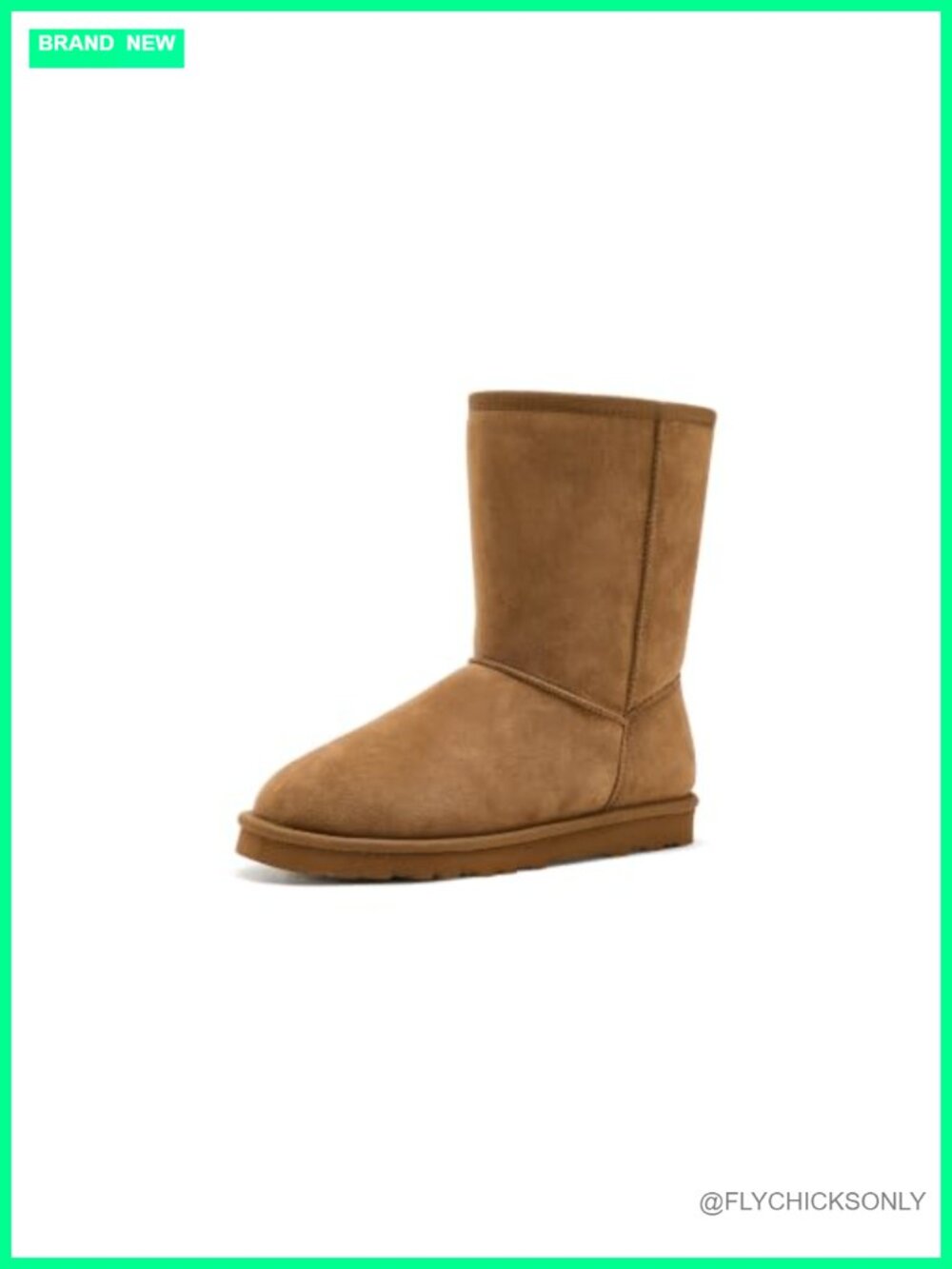 Faux Suede Mid-Calf Winter Boots Faux Fur Lined Round Toe Women's